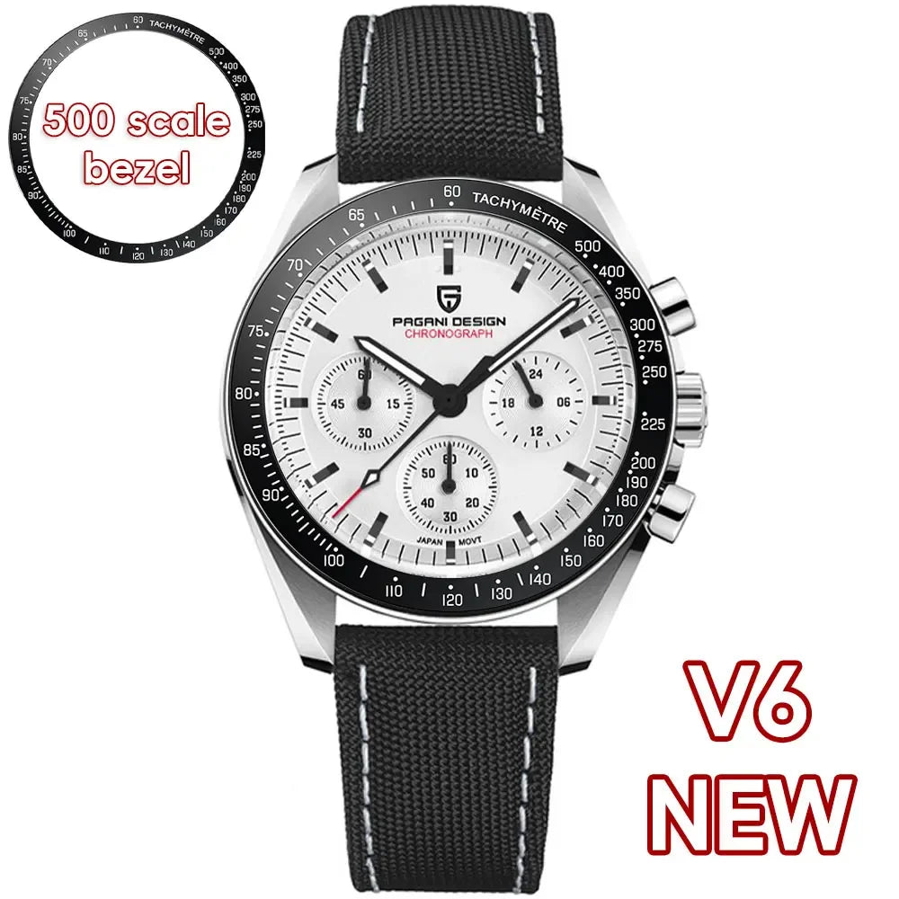 PAGANI DESIGN 2024 New Men's Watches Top Luxury Quartz Watch For Men Auto Date Speed Chronograph AR Sapphire Mirror Wrist watch - Evallys.com