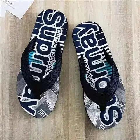 Men’s Summer Sliders Flip Flops – Anti-Skid Outdoor Casual Beach Sandals - Evallys.com