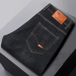 Blue Men's Stretch Jeans, Black Denim Trousers, Fashion Slim Casual Pants Asian Size 28-40 - Evallys.com
