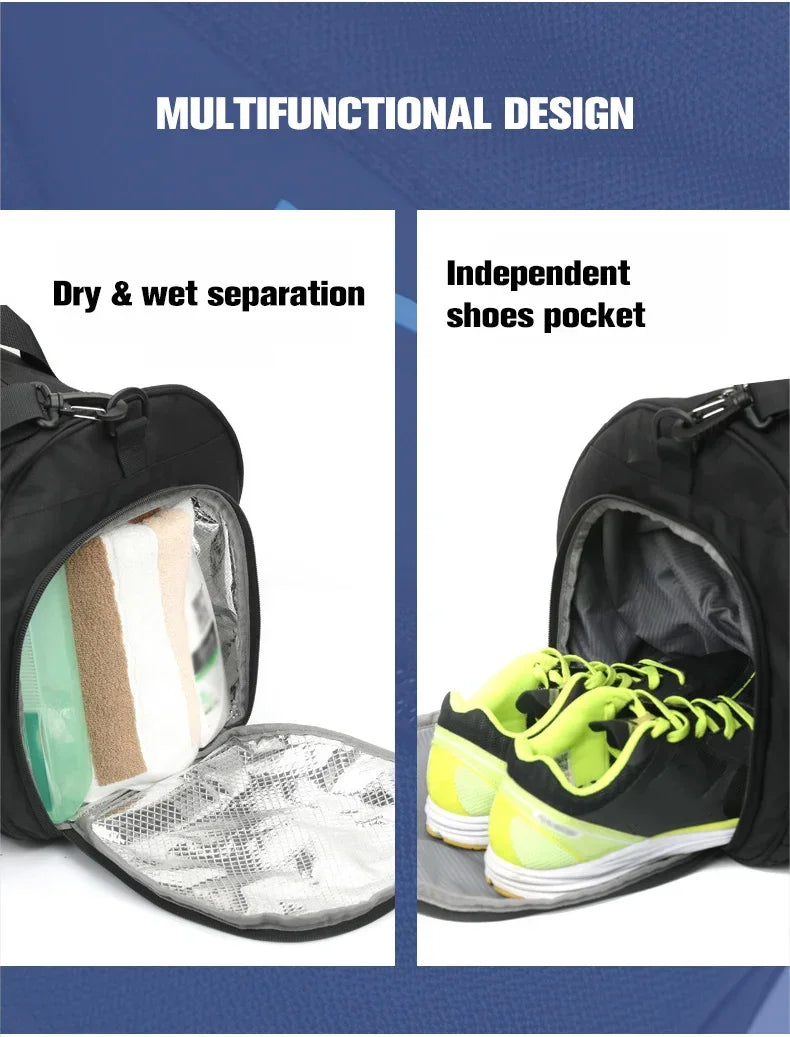 Large Gym Travel Duffel Bag – Waterproof with Shoe & Wet/Dry Storage - Evallys.com