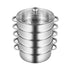 26CM 5 Tier Stainless Steel Steam Cooker Steamer Food Vegetable Pot Kitchen