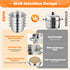 26CM 5 Tier Stainless Steel Steam Cooker Steamer Food Vegetable Pot Kitchen