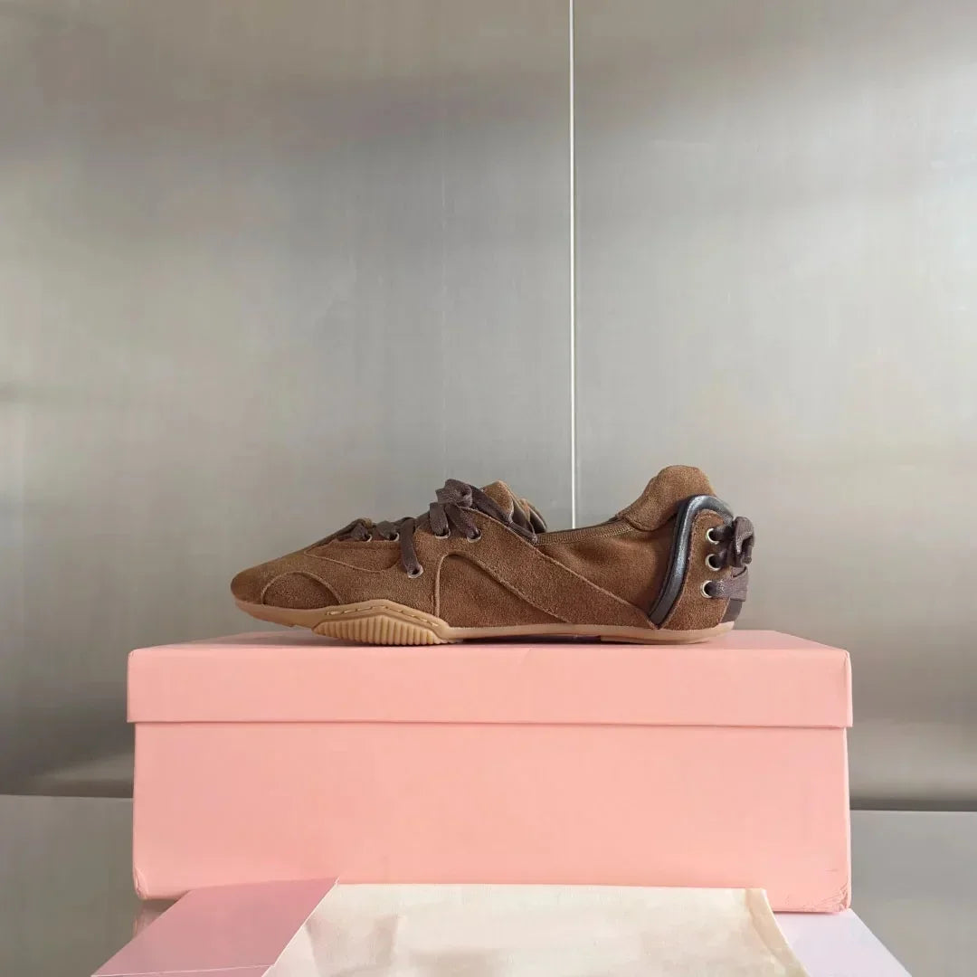 Women’s Lace-Up Ballet Flats – Leather Sneakers & Ballerina Loafers - Evallys.com