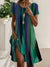 Ethnic Print O-Neck Midi Dress – Summer Casual Beach Vacation Wear - Evallys.com