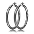 4mm Thick Gold Chunky Earrings Steling Silver Post Hoops Earrings For Women Hollow Tube Hoops Earrings Thick Gold Hoop Earrings Hypoallergenic Lightweight Gold Hoop Large Earrings 20/30/40/50/60MM black,4*50mm - Evallys.com # #