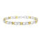 10k Yellow Gold Plated Sterling Silver 1/4 cttw Diamond Infinity and X Link Bracelet (I-J Clarity, I2-I3 Color) - Size 7.25" - Evallys.com # #