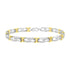 10k Yellow Gold Plated Sterling Silver 1/4 cttw Diamond Infinity and X Link Bracelet (I-J Clarity, I2-I3 Color) - Size 7.25" - Evallys.com # #