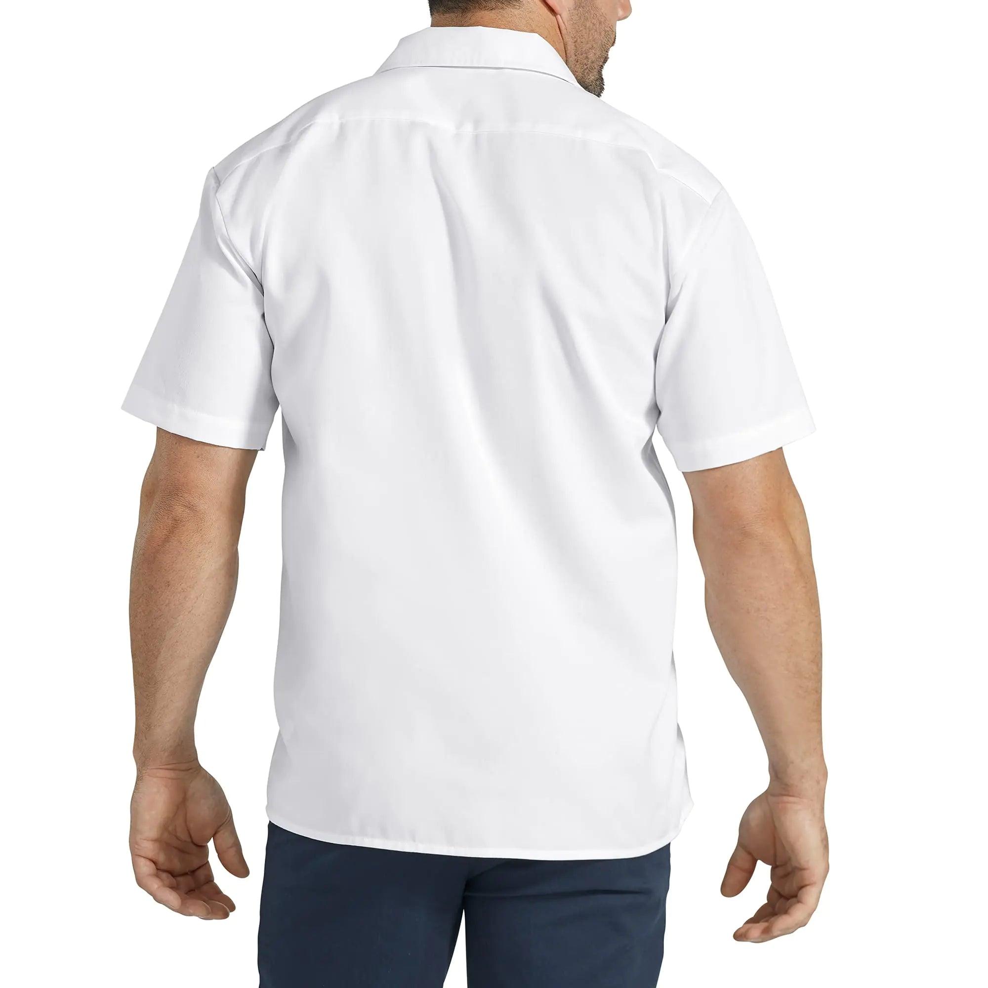 Dickies Men's Short-Sleeve Work Shirt Small White V1 - Evallys.com # #