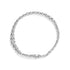 .925 Sterling Silver 1.0 Cttw Miracle Set Diamond 3 Row Wave Link Bracelet (I-J Color, I2-I3 Clarity) - 7.25" Inches - Evallys.com # #