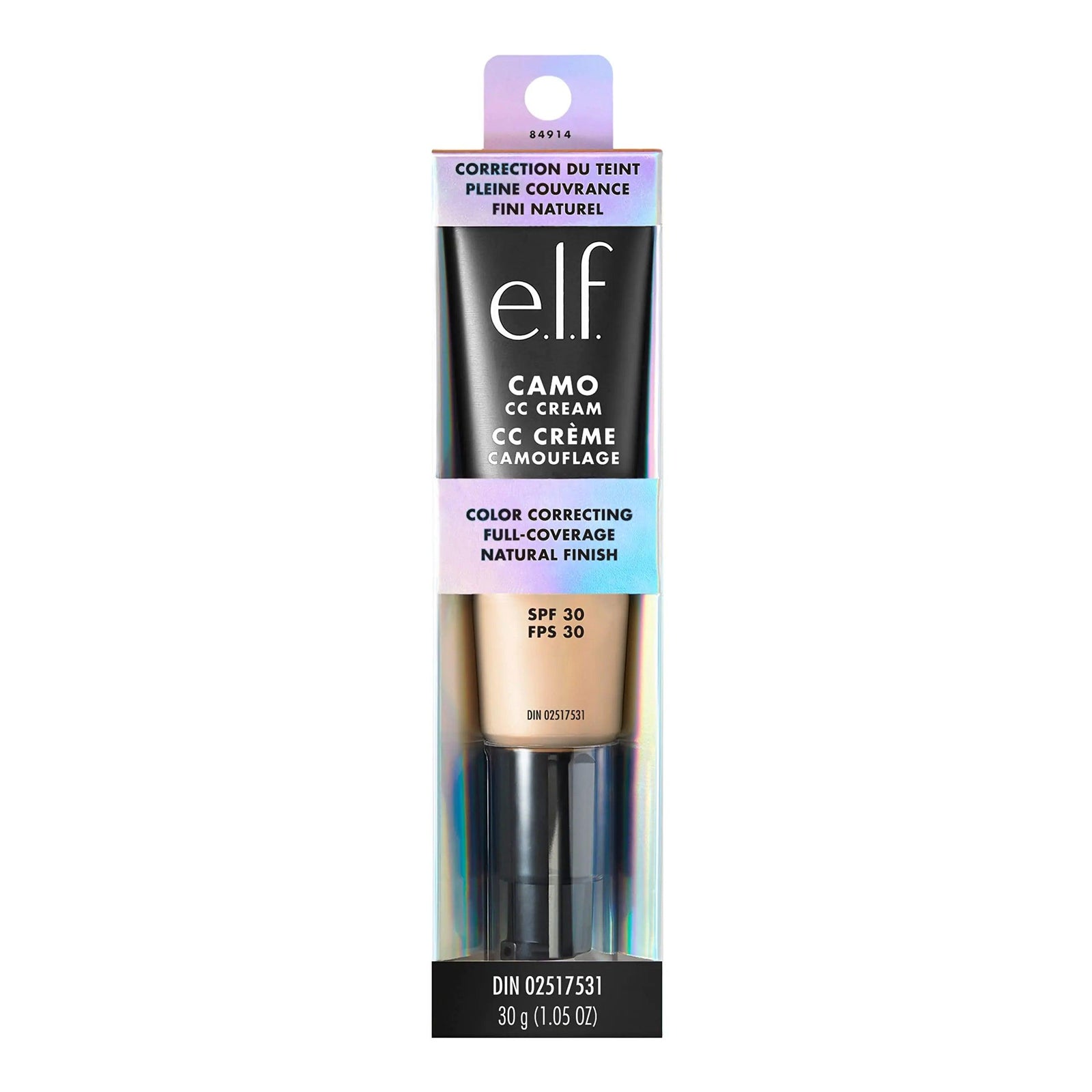 e.l.f. Camo CC Cream, Color Correcting Medium-To-Full Coverage Foundation with SPF 30, Light 240 W, 1.05 Oz (30g) 1.05 Fl Oz (Pack of 1) Light 240 W-Light With Neutral Undertones - Evallys.com # #