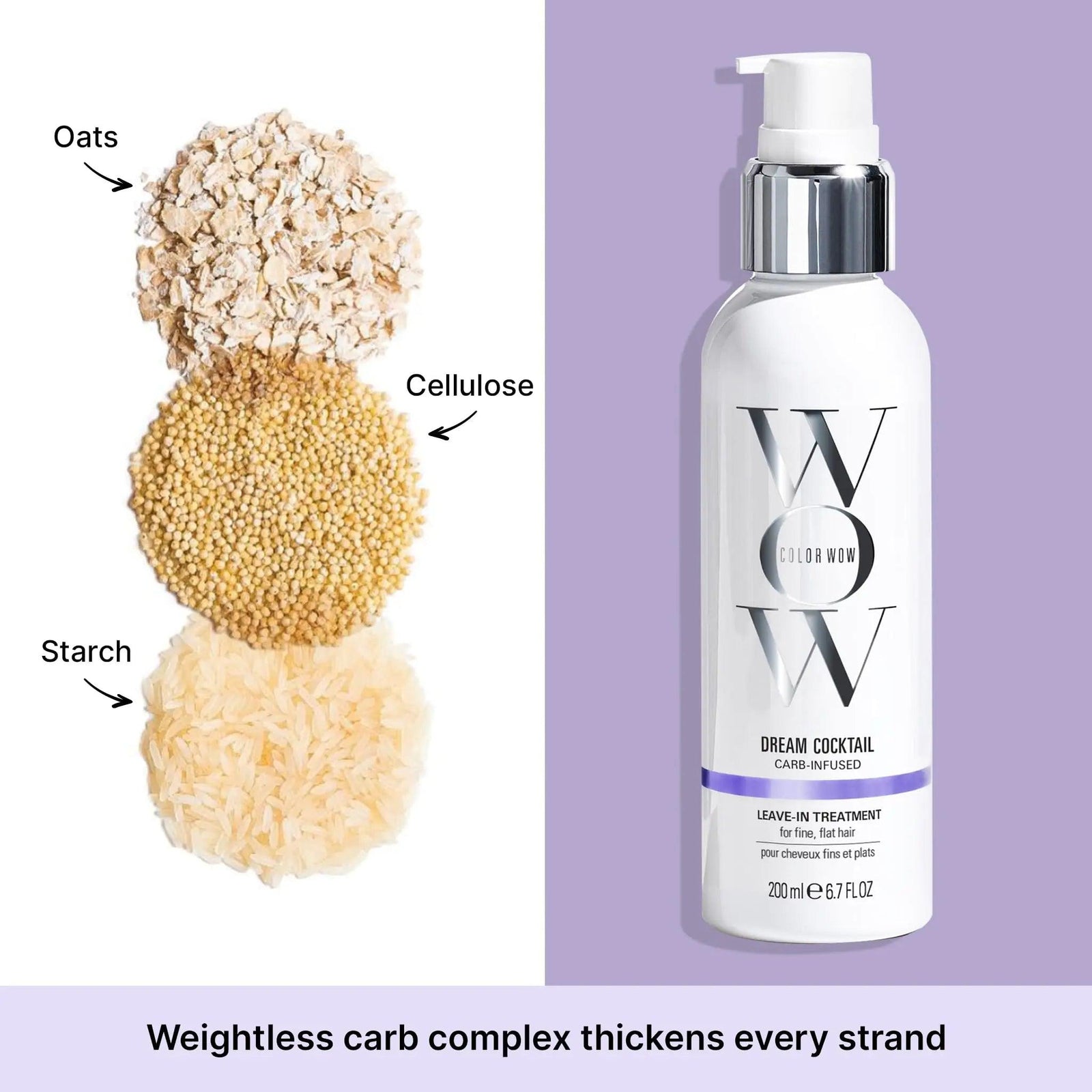 COLOR WOW Dream Cocktail Carb Infused Leave-in Treatment – Transform Thin Hair to Thick & Full | with Heat Protection - Evallys.com # #