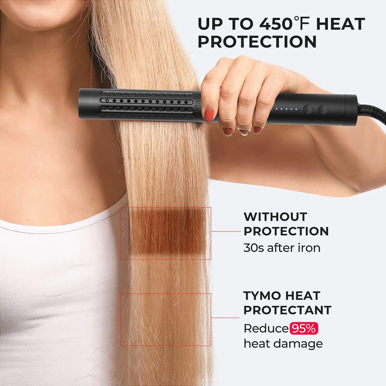 TYMO Heat Protectant Spray for Hair with Argan Oil for Styling Tools, Heat Protection Spray to Smooth & Hydrate, Natural Clean Formulation, Multi-benefit Treatment, Lightweight for All Hair Types 1.69 Fl Oz (Pack of 1) - Evallys.com # #