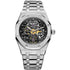 FEICE Automatic Mechanical Luxury Watch Men Stainless Steel Watches Luminous Waterproof Watch for Men Skeleton FM019 - Evallys.com