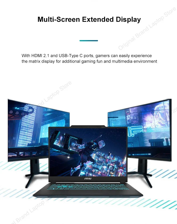 2024 MSI Cyborg 15 Gaming Laptop 15.6 Inch FHD 144Hz IPS Screen Netbook Intel Ultra7-155H 16GB 512GB RTX4060 Notebook Computer - Evallys.com # #