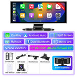 11.26 inch Car DVR 4K Dash Cam Dual Lens Wireless Carplay & Android Auto Video Recorder Monitor GPS Navigation 5G Wifi FM AUX - Evallys.com