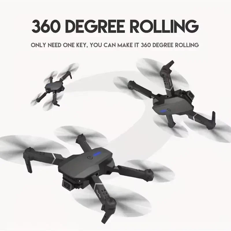 2024 E88Pro RC Drone 4K Professinal With 3 Battery 1080P Wide Angle HD Camera Foldable Helicopter WIFI FPV Height Hold Gift Toy - Evallys.com