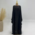 Eid Ramadan Batwing Butterfly Satin Abaya Dubai Luxury Muslim Kaftan Maxi Dress Women Kebaya Robe Caftan Marocain Femme Vestidos - Evallys.com