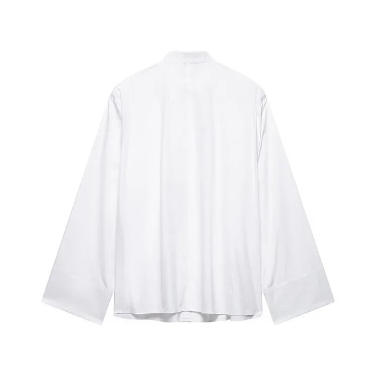 HipSeam Embroidery Shirt – Elegant Women’s Casual Long Sleeve Blouse - Evallys.com