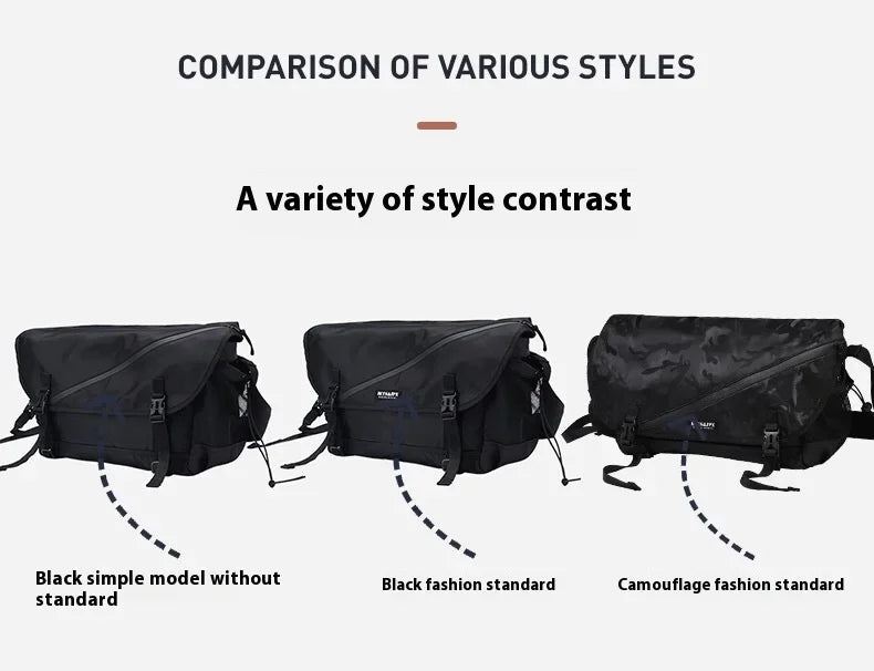 Causal Nylon Shoulder Man Bag Japanese Teenager School Laptop Sling Men's Bag Streetwear Travel Cross Bag Messenger Bags for Men - Evallys.com