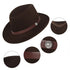 GEMVIE Western Fedora Cowboy Hat – Unisex Wide Brim Sombrero - Evallys.com