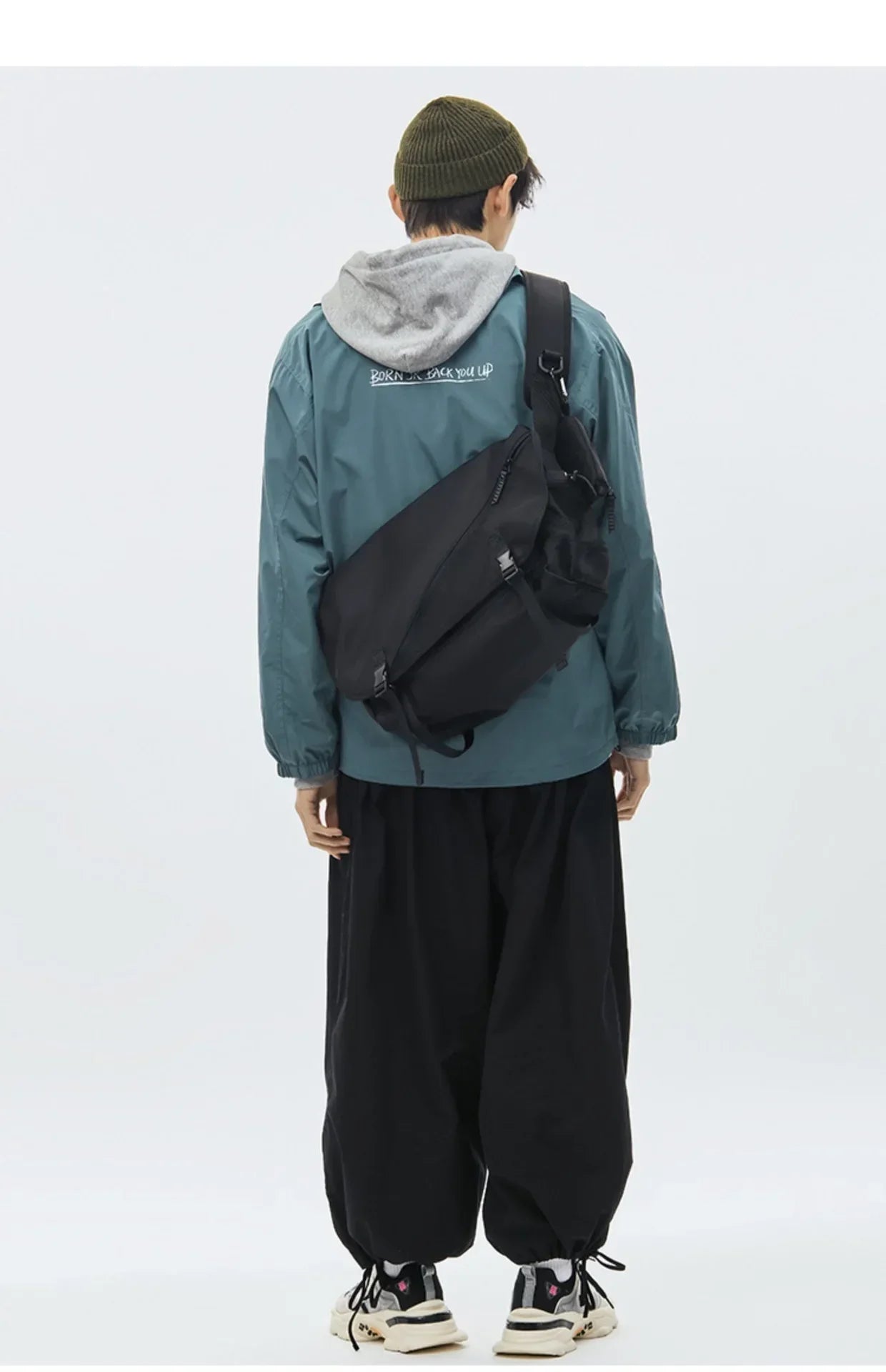 Men’s Nylon Shoulder Bag – Japanese Style Laptop Sling & Messenger Bag - Evallys.com