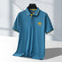 Men's Business Casual Short Sleeved Embroidered Solid Color Polo Shirt Fashionable Breathable Comfortable Summer Versatile Top - Evallys.com