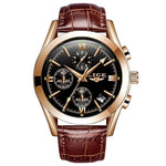 LIGE Men Watch Top Brand Luxury Waterproof Luminous Sport Wristwatch Quartz Military Genuine Leather Relogios Masculino+Box - Evallys.com