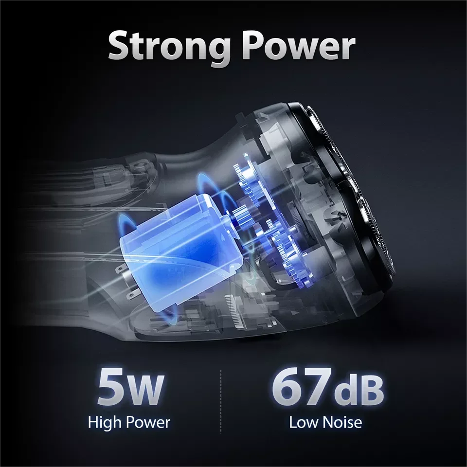 SEJOY Rechargeable Wet & Dry Use Electric Shaver Pop-up Hair Trimmer Rotary Shaving Machine Razor - Evallys.com