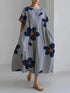 Floral Print Casual Loose Dress – Women’s Elegant Summer Beachwear - Evallys.com