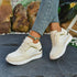 Women’s Rhinestone Sneakers – Fashion Lace-Up, Thick Sole & Non-Slip - Evallys.com