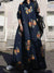 Vintage Cotton Linen Shirt Dress Women’s Autumn Long Maxi Robe - Evallys.com