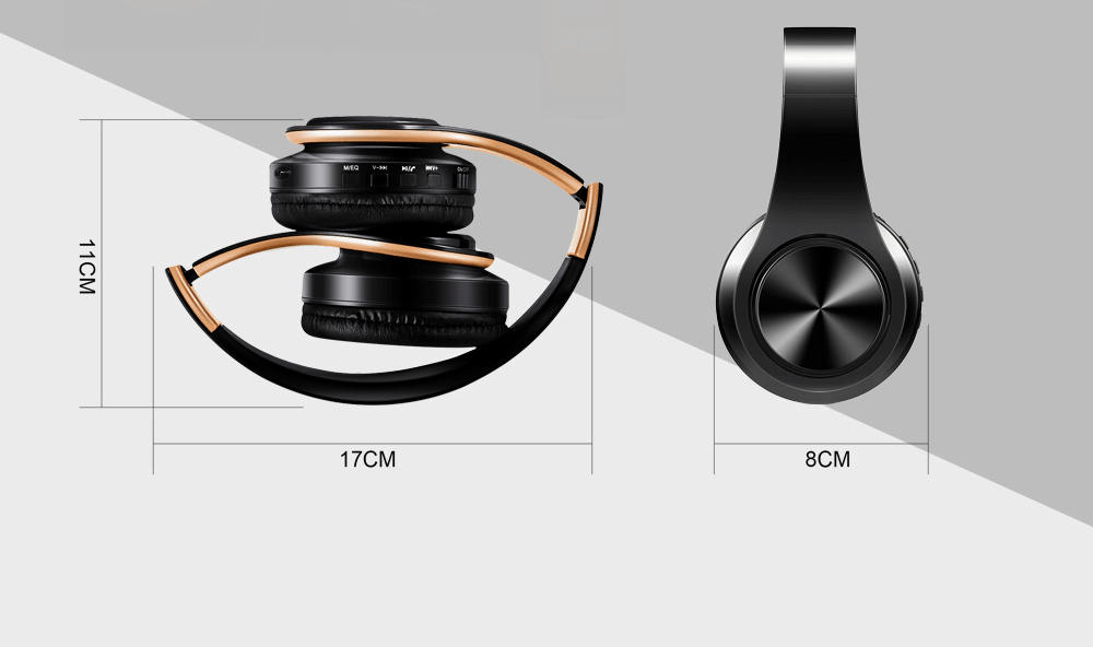 HIFI Stereo Earphones Bluetooth Headphone Music Headset FM and Support SD Card with Mic for Mobile Xiaomi Iphone Sumsamg Tablet - Evallys.com
