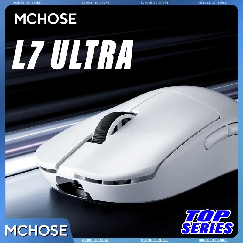 Official MCHOSE L7 Ultra Wireless Gaming Mouse PAW3950 E-Sport Sensor Realtek Flagship Master TOPSPEED 8K Polling Rate 39g Mice - Evallys.com