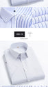 2022 Plus Size 8xL 7XL 6XL Men's Business Short Sleeve Fomal Shirts Man Striped Summer Work Dress Shirt Soft White - Evallys.com