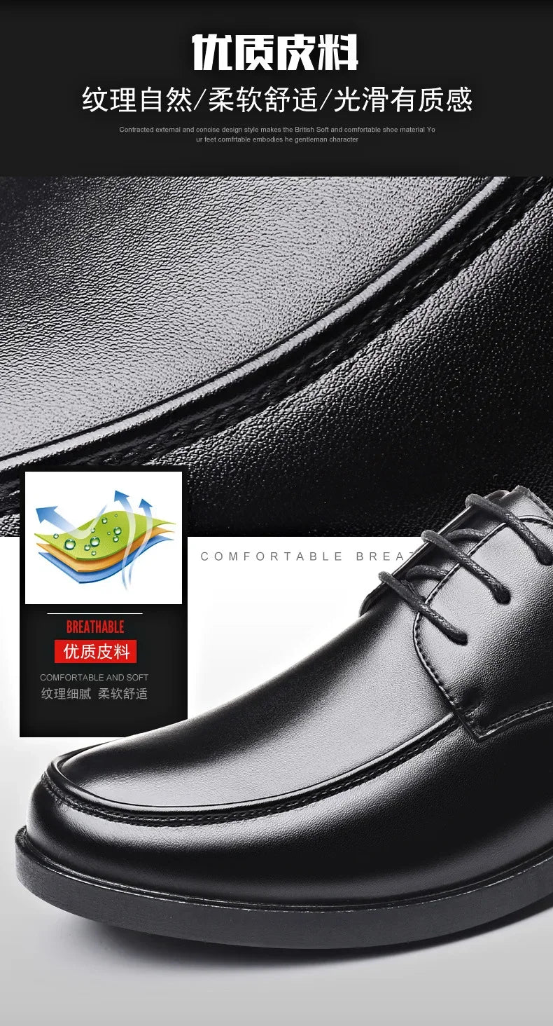 Mens Dress Shoes Men's Formal Original Leather Italian Skin Shoes for Men Elegant Casual Business Luxury Social Male Shoe - Evallys.com