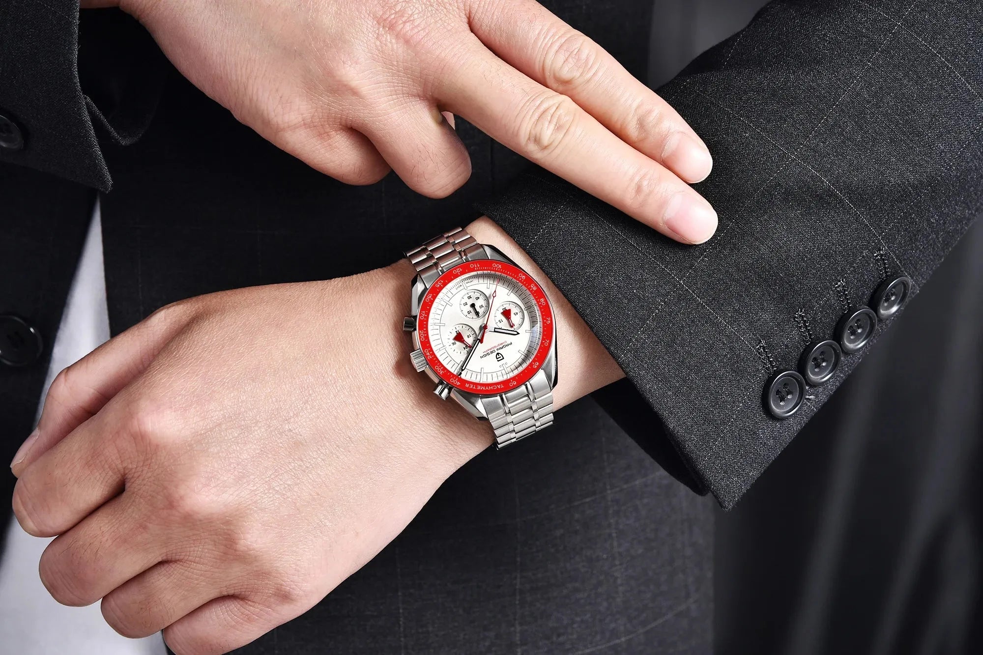 PAGANI DESIGN V4 New Quartz Men's Automatic Date Speed Chronograph Sapphire Mirror Sport Waterproof Watch All Steel VK63 Watches - Evallys.com