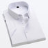 White Short-sleeved Shirt Men's Summer New Solid Color Ice Silk Thin Business Formal Casual Office No-iron Shirt Large Size 5XL - Evallys.com