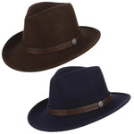 GEMVIE Western Fedora Cowboy Hat – Unisex Wide Brim Sombrero - Evallys.com