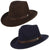GEMVIE Western Fedora Cowboy Hat – Unisex Wide Brim Sombrero - Evallys.com