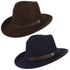 GEMVIE Western Fedora Cowboy Hat – Unisex Wide Brim Sombrero - Evallys.com