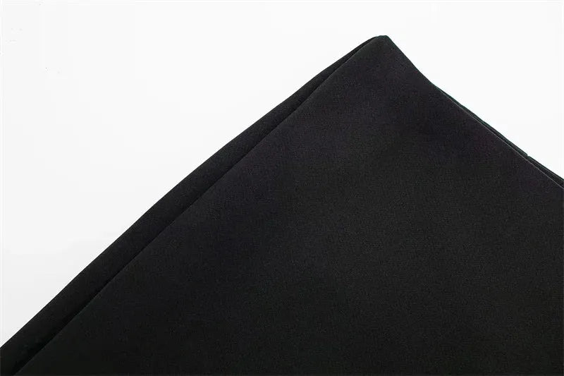 TRAF Asymmetrical Skort – High Waist Black Mini Skirt Shorts - Evallys.com