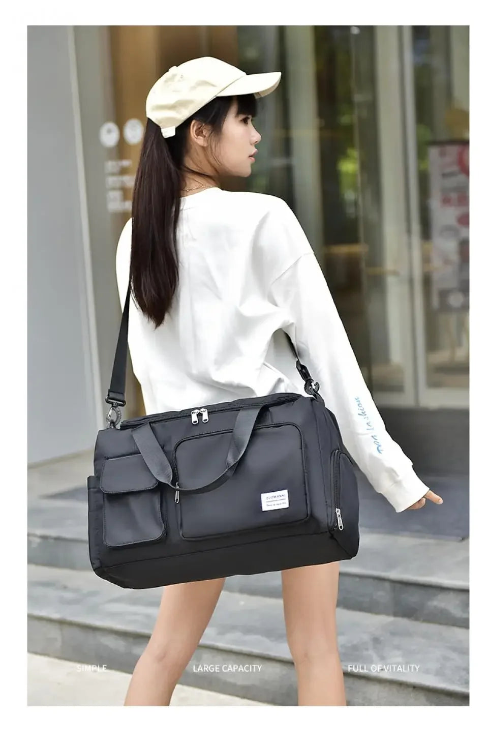 UNIXINU Carry On Travel Bag Large Capacity Weekender Overnight Duffle Bags with Shoe Compartment Sports Fitness Bags for Women - Evallys.com