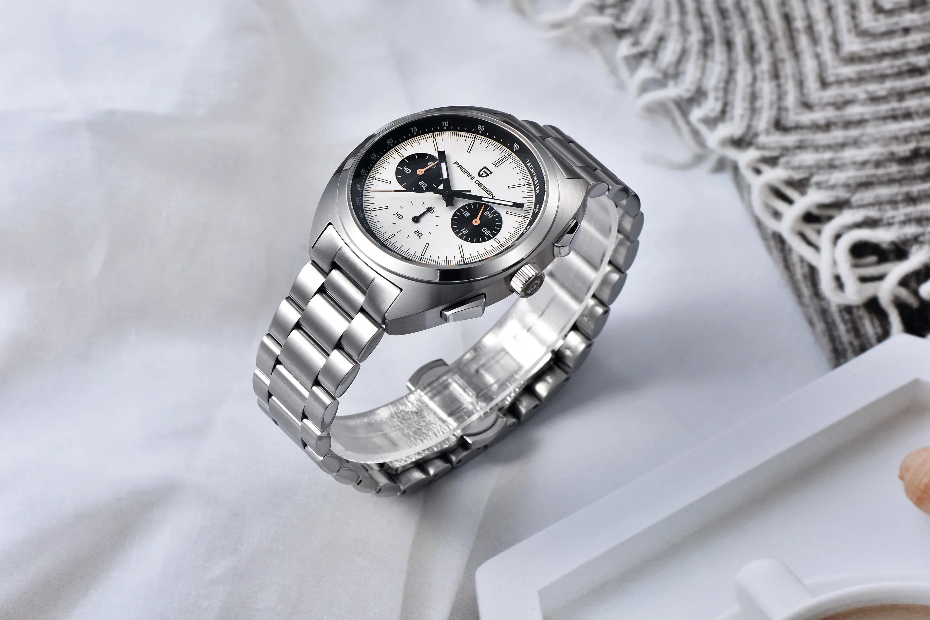 PAGANI DESIGN 2024 New Panda Dial Men Watches Luxury Quartz Watch For Men Japan VK63 Sport Chronograph Sapphire glass Wristwatch - Evallys.com