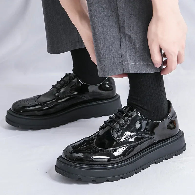 Green Patent Leather Oxford Shoes – Men’s Formal Business Dress Shoes - Evallys.com