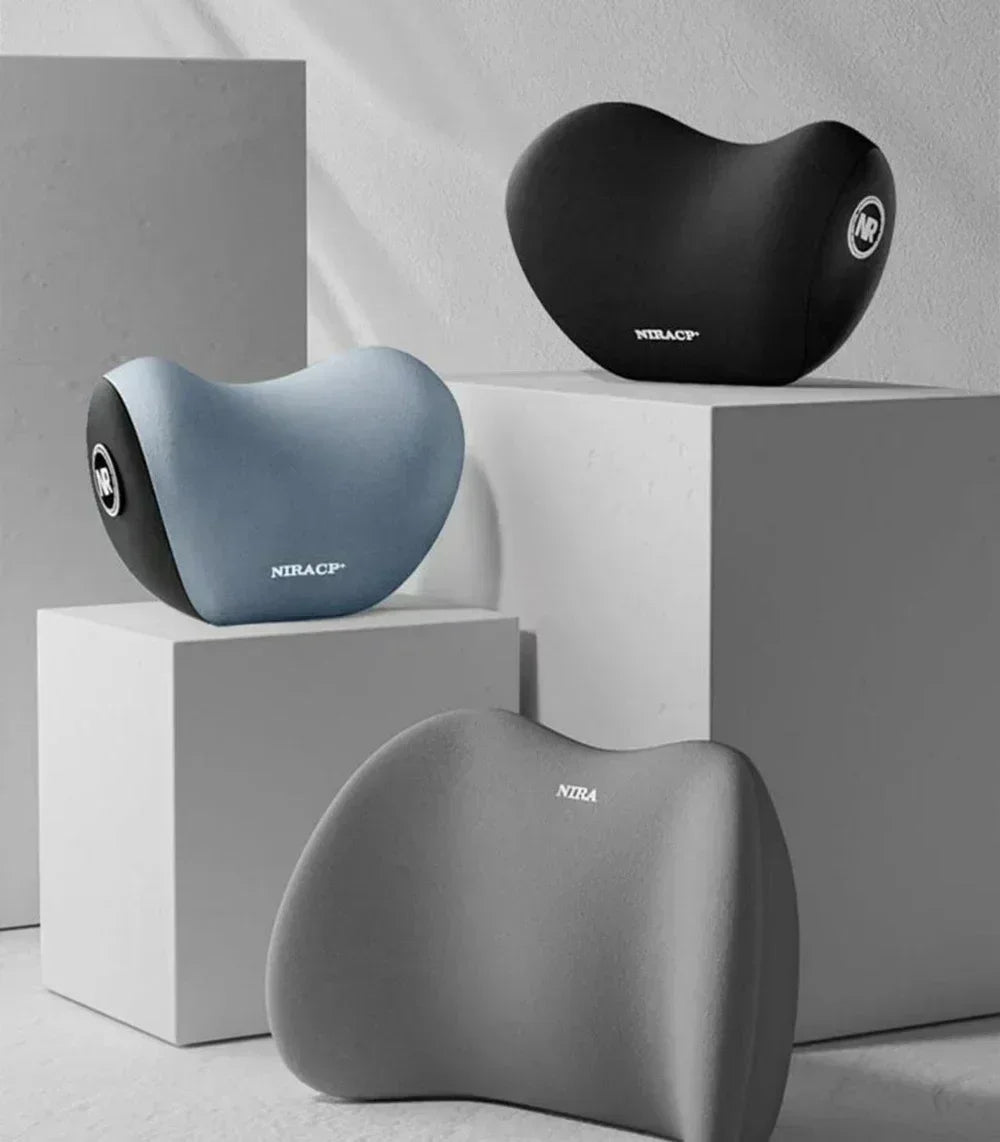 Car Headrest Lumbar Support Memory Foam Vertebral Lumbar Support Car Neck Pillow Back Cushion Office Car Interior Accessories - Evallys.com