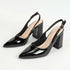 Women's Slingback Closed Toe Block Chunky Low Heel Pumps Office Wedding Party Dress Shoes - Evallys.com