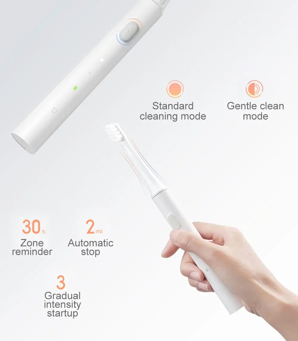 XIAOMI Mijia T100 Sonic Electric Toothbrush Mi Smart Waterproof Tooth Head Brush IPX7 Rechargeable USB for Teeth Brush Whitening - Evallys.com