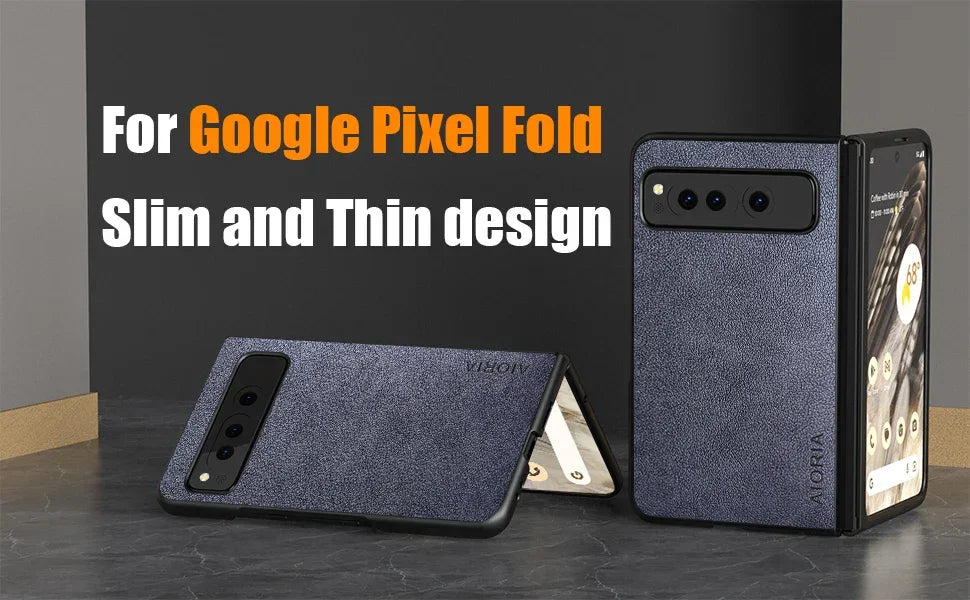 PU Leather Case for Google Pixel Fold 5G simply Business style Hard PC with PU 2in1 material - Evallys.com