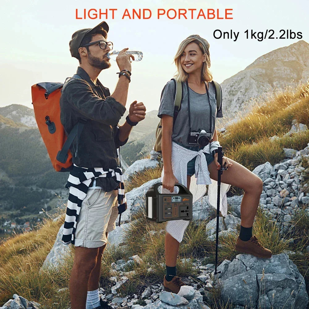 100W Portable Power Station 220V/110V Solar Generator Outdoor Emergency Mobile Power Bank 24000mAh LiFePO4 For Camping Power LED - Evallys.com