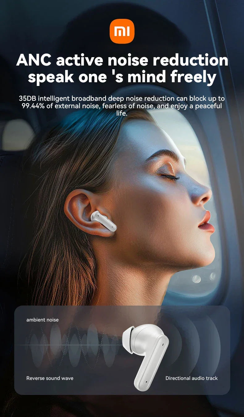 Xiaomi ANC Wireless Earbuds Bluetooth Earphone Touch Screen airpods Control Active Noise Reduction In Ear Headphone Bulit in Mic - Evallys.com